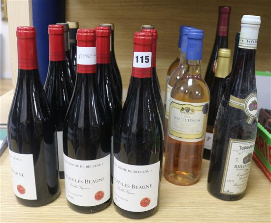 19 assorted bottles of red wine